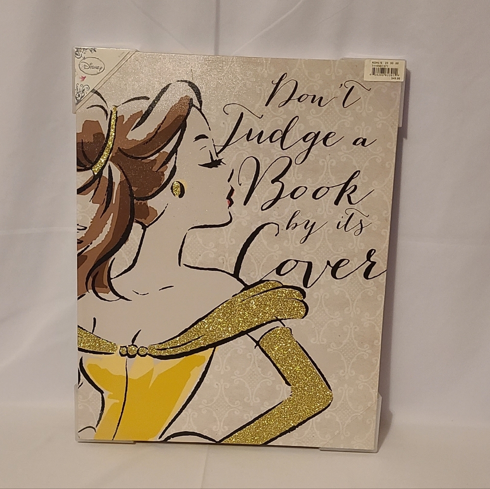 Disney Belle Sign Don't Judge A Book By Its Cover